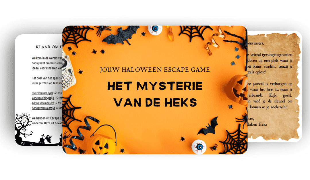 Organiseer een onvergetelijk Halloween escape game voor kinderen (Gratis pakket downloaden!)